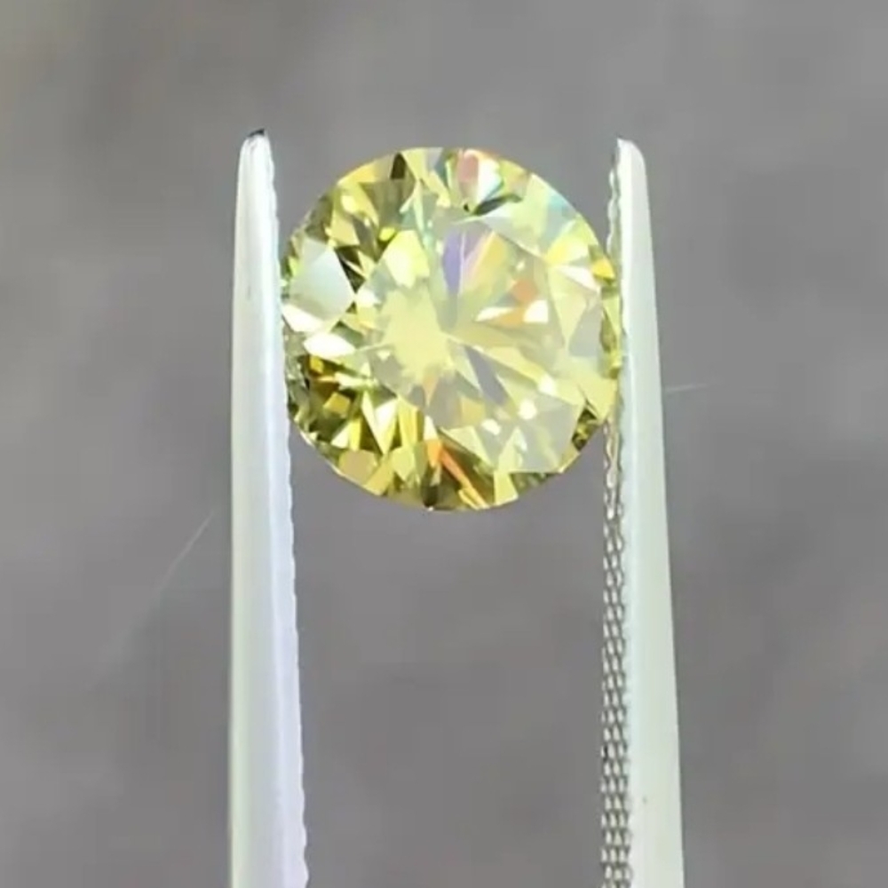 1ct X 2 Lemon Yellow Loose Moissanite - Lemon Yellow - Picture 4 of 5